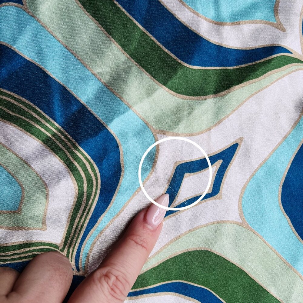 Y2K Grail A. Byer Braided Strap A-line Top | Aqua Blue Green Swirl | Size Small - Picture 8 of 9